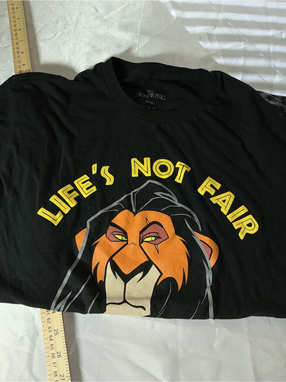 Disney Men’s Lion King Scar Life's Not Fair is It? T-Shirt Size L - Picture 8 of 9